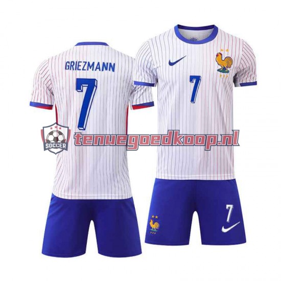 Uit Tenue van Frankrijk Antoine Griezmann 7 Kind 2-13 jaar EK 2024 Korte Mouw Uit Tenue van Frankrijk Antoine Griezmann 7 Kind 2-13 jaar EK 2024 Korte Mouw