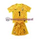 Thuis Tenue van Frankrijk Keepersshirt Hugo Lloris 1 Kind 2-13 jaar EK 2024 Korte Mouw Geel