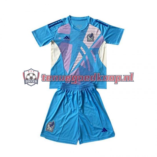 3de Tenue van Mexico Keepersshirt Kind 2-13 jaar 2024 Korte Mouw Blauw 3de Tenue van Mexico Keepersshirt Kind 2-13 jaar 2024 Korte Mouw Blauw
