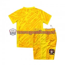 Thuis Tenue van Portugal Keepersshirt Kind 2-13 jaar EK 2024 Korte Mouw Geel