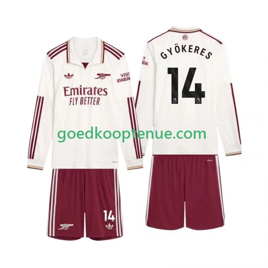 3de Tenue van Arsenal Gyokeres 14 Kind 2-13 jaar 2025-26 Lange Mouw