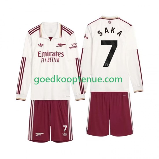 3de Tenue van Arsenal Saka 7 Kind 2-13 jaar 2025-26 Lange Mouw