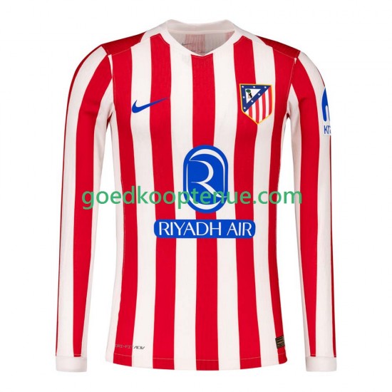 Thuis Tenue van Atlético Madrid Heren 2025-26 Lange Mouw