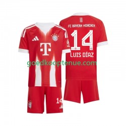 Thuis Tenue van FC Bayern München Luis Diaz 14 Kind 2-13 jaar 2025-26 Korte Mouw