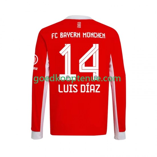Thuis Tenue van FC Bayern München Luis Diaz 14 Heren 2025-26 Lange Mouw