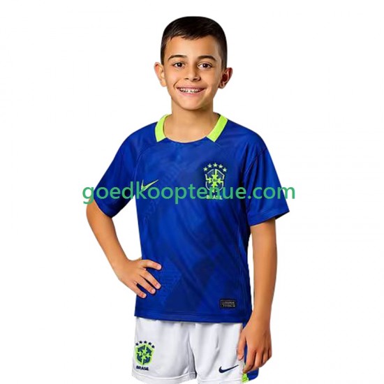 Uit Tenue van Brazilië Kind 2-13 jaar 2025-26 Korte Mouw