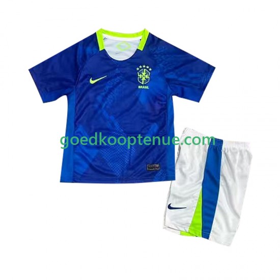 Uit Tenue van Brazilië Kind 2-13 jaar 2025-26 Korte Mouw