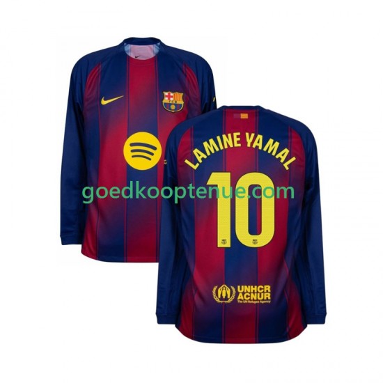 Thuis Tenue van FC Barcelona Lamine Yamal 10 Heren 2025-26 Lange Mouw
