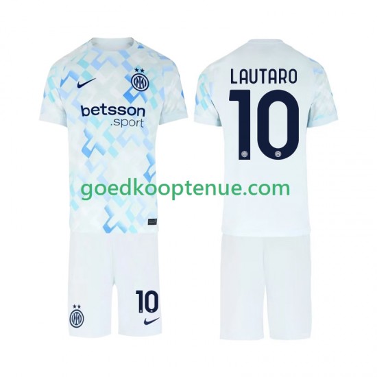 Uit Tenue van Inter Milan Lautaro Martinez 10 Kind 2-13 jaar 2025-26 Korte Mouw