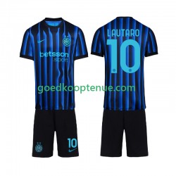 Thuis Tenue van Inter Milan Lautaro Martinez 10 Kind 2-13 jaar 2025-26 Korte Mouw