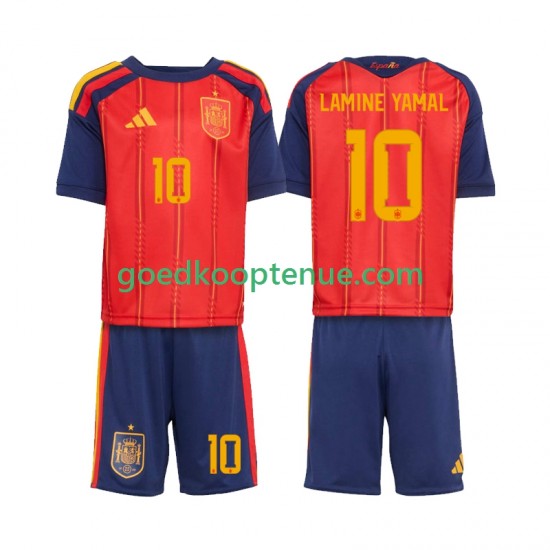 Thuis Tenue van Spanje Lamine Yamal 10 Kind 2-13 jaar WK 2026 Korte Mouw