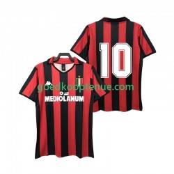 Thuis Retro Tenue van AC Milan 10 1988 1989 Heren Korte Mouw