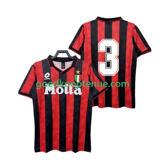 Thuis Retro Tenue van AC Milan 3 1993 Heren 1994 Korte Mouw