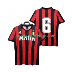 Thuis Retro Tenue van AC Milan 6 1993 Heren 1994 Korte Mouw