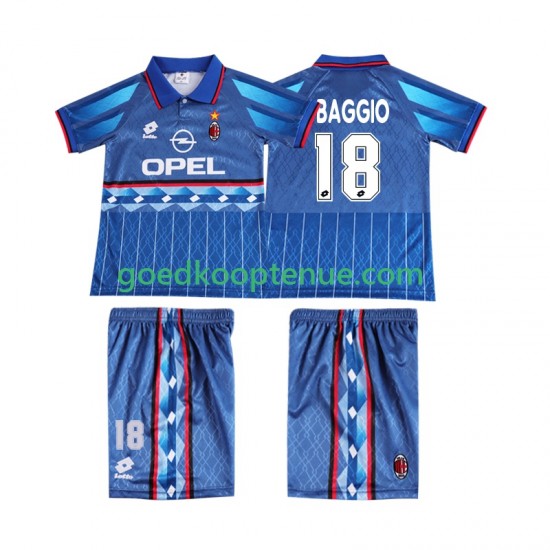 Uit Retro Tenue van AC Milan BAGGIO 18 1995 1996 Kind 2-13 jaar Korte Mouw Uit Retro Tenue van AC Milan BAGGIO 18 1995 1996 Kind 2-13 jaar Korte Mouw