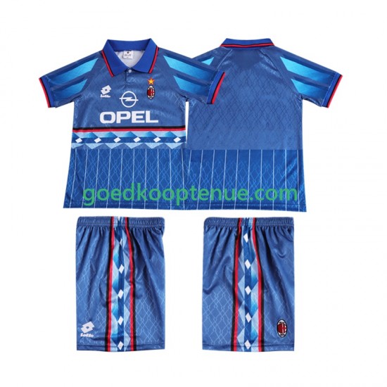Uit Retro Tenue van AC Milan 1995 1996 Kind 2-13 jaar Korte Mouw Uit Retro Tenue van AC Milan 1995 1996 Kind 2-13 jaar Korte Mouw