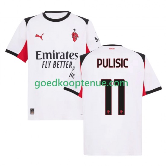 Uit Tenue van AC Milan Christian Pulisic 11 Heren 2025-26 Korte Mouw