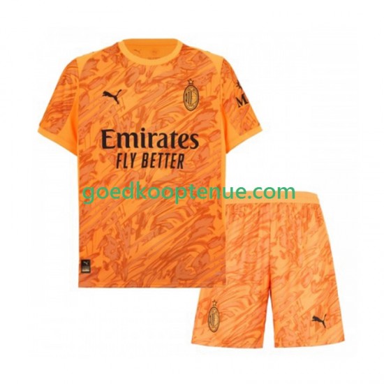 3de Tenue van AC Milan Keepersshirt Kind 2-13 jaar 2025-26 Korte Mouw