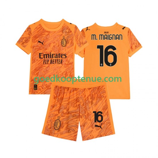 3de Tenue van AC Milan Keepersshirt Mike Maignan 16 Kind 2-13 jaar 2025-26 Korte Mouw