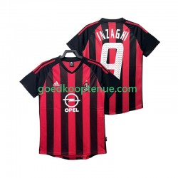Thuis Retro Tenue van AC Milan INZAGHI 9 2003 Heren 2002 Korte Mouw