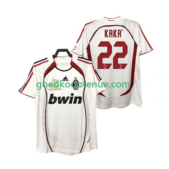 Uit Retro Tenue van AC Milan KAKA 22 2007 Heren 2006 Korte Mouw