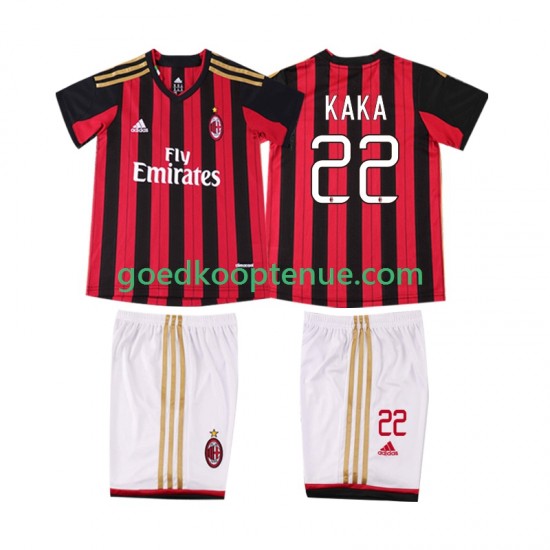 Thuis Retro Tenue van AC Milan KAKA 22 2013 2014 Kind 2-13 jaar Korte Mouw