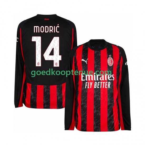 Thuis Tenue van AC Milan Luca Modric 14 Heren 2025-26 Lange Mouw
