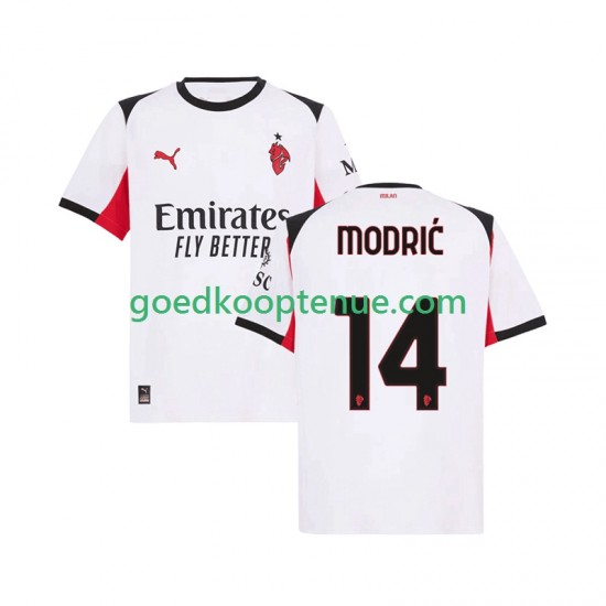 Uit Tenue van AC Milan Luka Modric 14 Heren 2025-26 Korte Mouw