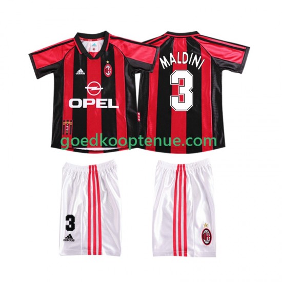 Thuis Retro Tenue van AC Milan MALDINI 3 Kind 2-13 jaar 1998 1999 Korte Mouw Thuis Retro Tenue van AC Milan MALDINI 3 Kind 2-13 jaar 1998 1999 Korte Mouw