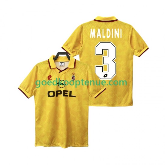 3de Retro Tenue van AC Milan MALDINI 3 1995 1996 Heren Korte Mouw