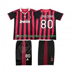 Thuis Retro Tenue van AC Milan RONALDINHO 80 2009 Kind 2-13 jaar 2010 Korte Mouw