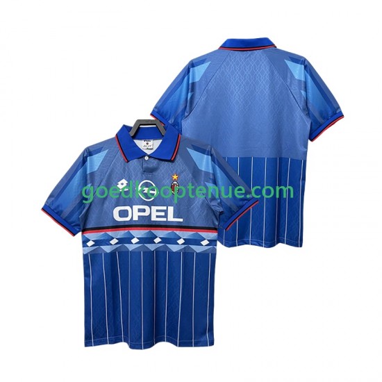 Uit Retro Tenue van AC Milan 1995 1996 Heren Korte Mouw
