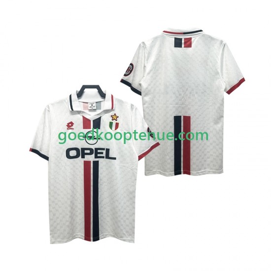 Uit Retro Tenue van AC Milan 1996 1997 Heren Korte Mouw