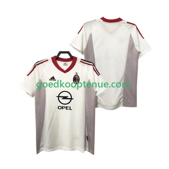 Uit Retro Tenue van AC Milan 2005 Heren 2004 Korte Mouw