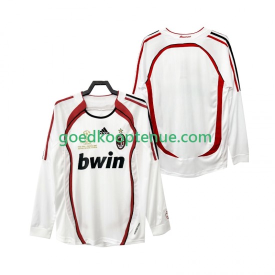 Uit Retro Tenue van AC Milan 2007 Heren 2006 Lange Mouw