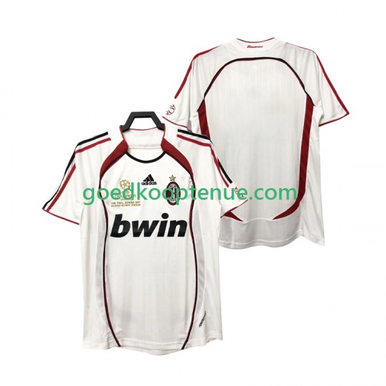 Uit Retro Tenue van AC Milan 2007 Heren 2006 Korte Mouw