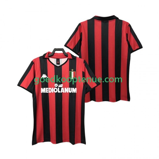 Thuis Retro Tenue van AC Milan 1988 1989 Heren Korte Mouw