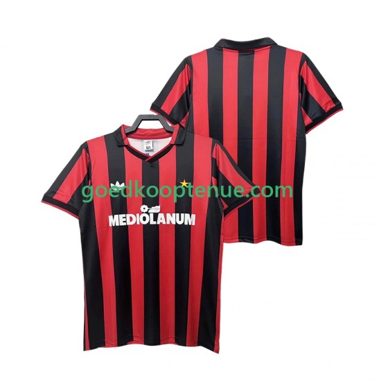 Thuis Retro Tenue van AC Milan 1990 1991 Heren Korte Mouw