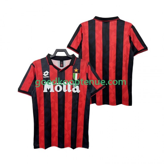 Thuis Retro Tenue van AC Milan 1993 Heren 1994 Korte Mouw