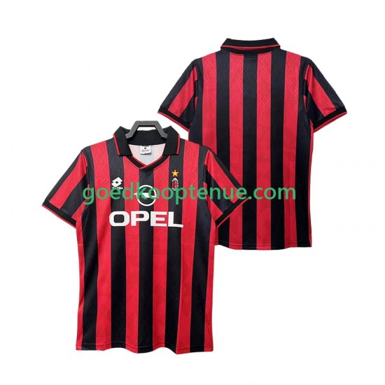 Thuis Retro Tenue van AC Milan 1995 1996 Heren Korte Mouw
