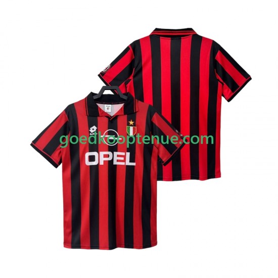Thuis Retro Tenue van AC Milan 1996 1997 Heren Korte Mouw