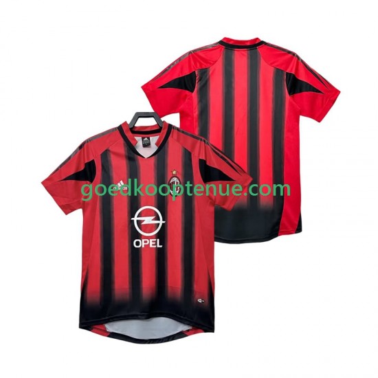 Thuis Retro Tenue van AC Milan 2005 Heren 2004 Korte Mouw