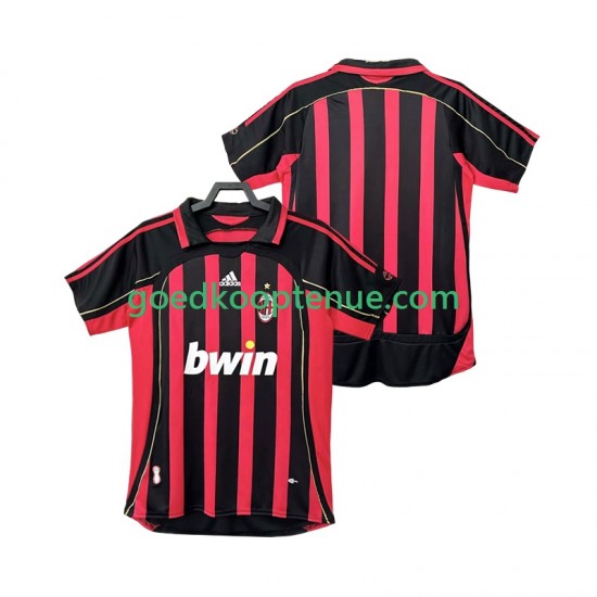 Thuis Retro Tenue van AC Milan 2007 Heren 2006 Korte Mouw