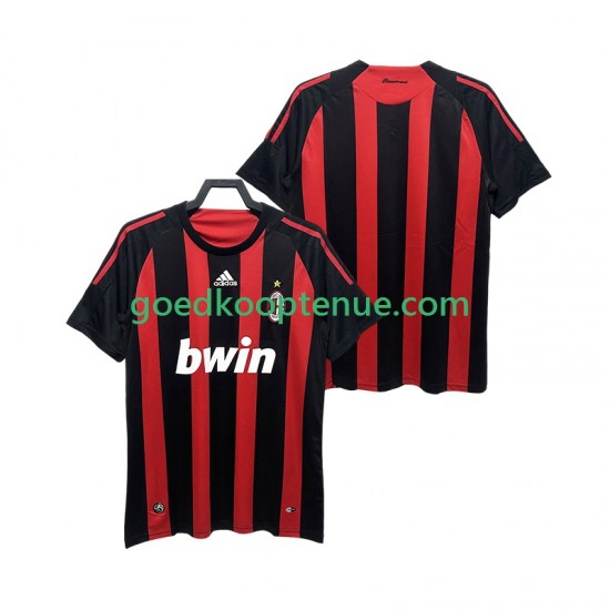 Thuis Retro Tenue van AC Milan 2009 Heren 2008 Korte Mouw