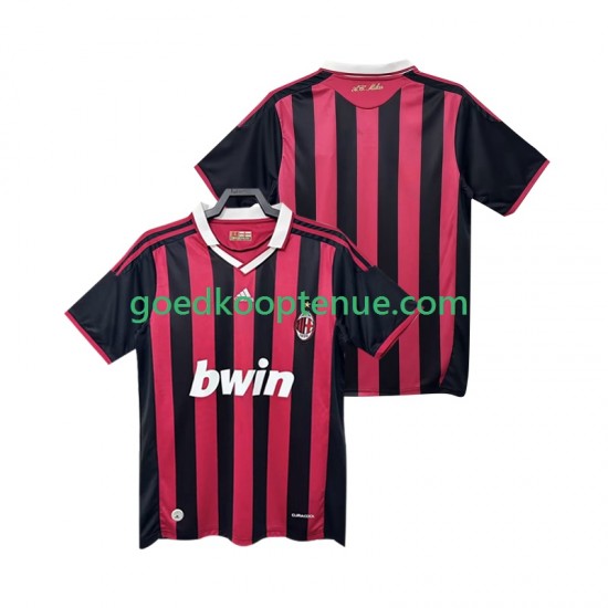 Thuis Retro Tenue van AC Milan 2009 Heren 2010 Korte Mouw