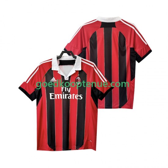 Thuis Retro Tenue van AC Milan 2012 2013 Heren Korte Mouw