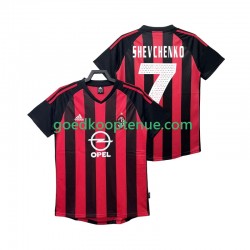 Thuis Retro Tenue van AC Milan SHEVCHENKO 7 2003 Heren 2002 Korte Mouw