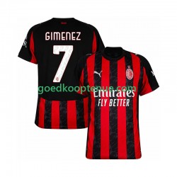 Thuis Tenue van AC Milan Santiago Gimenez 7 Heren 2025-26 Korte Mouw