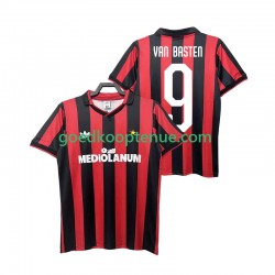 Thuis Retro Tenue van AC Milan VAN BASTEN 9 1990 1991 Heren Korte Mouw