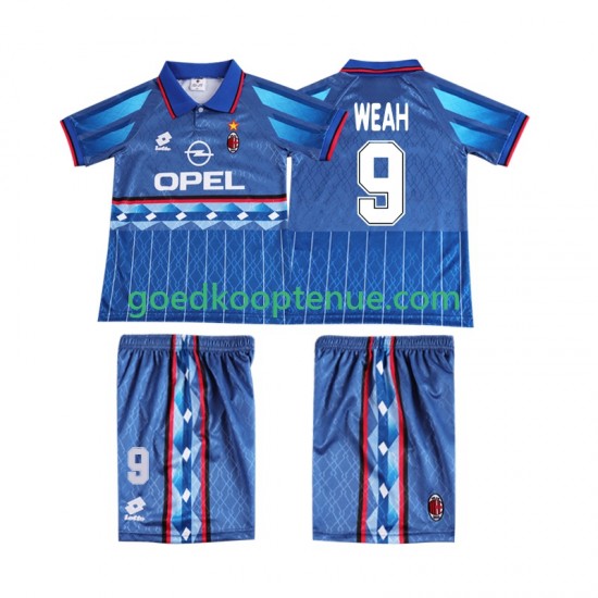 Uit Retro Tenue van AC Milan WEAH 9 1995 1996 Kind 2-13 jaar Korte Mouw Uit Retro Tenue van AC Milan WEAH 9 1995 1996 Kind 2-13 jaar Korte Mouw